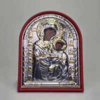 Panagia Portaitissa (Iveron) Silver & Gold-Plated Icon Sacred Icon House
