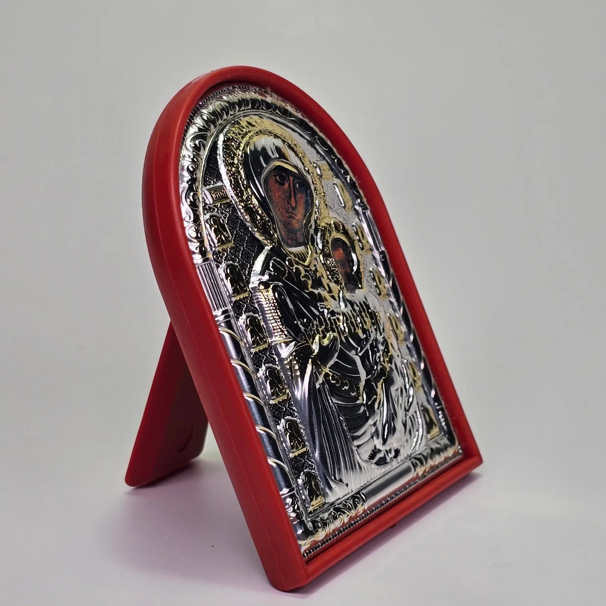 Panagia Portaitissa (Iveron) Silver & Gold-Plated Icon Sacred Icon House