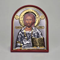 Jesus Christ the Pantocrator Silver & Gold-Plated Icon Sacred Icon House