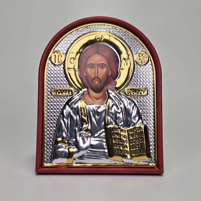 Jesus Christ the Pantocrator Silver & Gold-Plated Icon Sacred Icon House