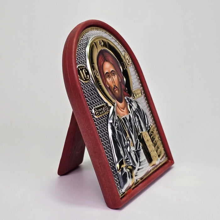 Jesus Christ the Pantocrator Silver & Gold-Plated Icon Sacred Icon House