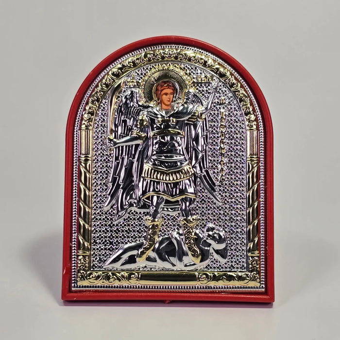 Archangel Michael Silver & Gold-Plated Icon Sacred Icon House