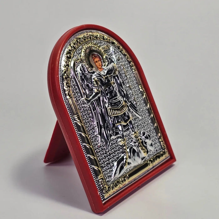 Archangel Michael Silver & Gold-Plated Icon Sacred Icon House