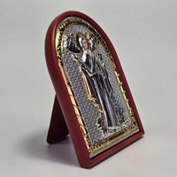 Holy Theotokos “Guardian of the Holy Mountain” Silver &amp; Gold-Plated Icon Sacred Icon House