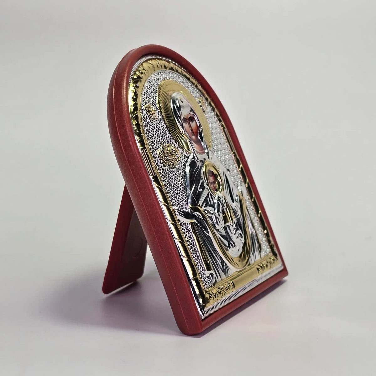 Theotokos “Our Lady of the Sign” Silver & Gold-Plated Icon Sacred Icon House