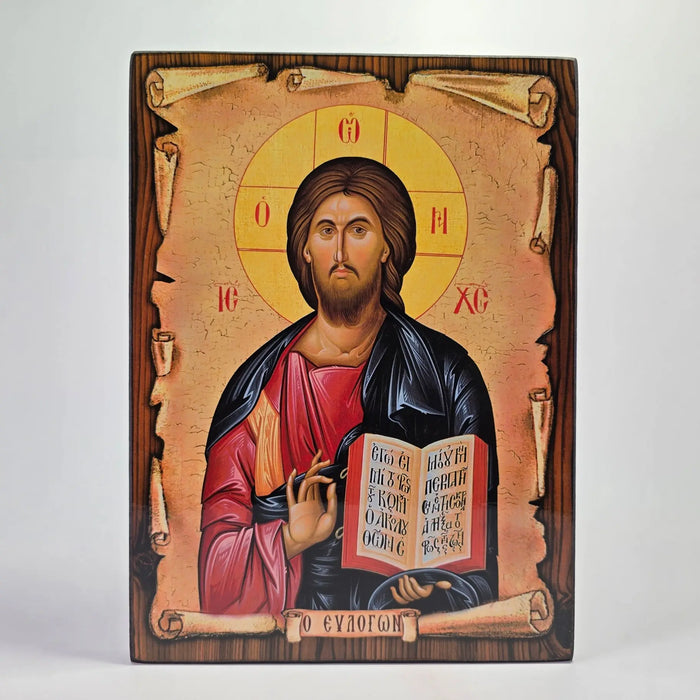 Jesus Christ the Blesser Byzantine Icon – Made in Greece Sacred Icon House