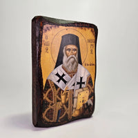 St. Nektarios Byzantine Icon – Made in Greece St Mina Monastery