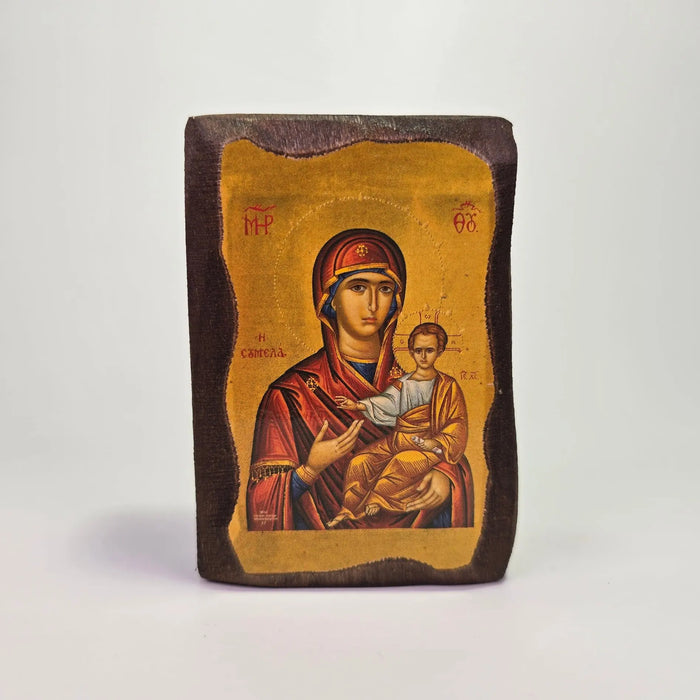 Mother of God Byzantine Icon – Handcrafted in Greece, Mount Athos St Mina Monastery