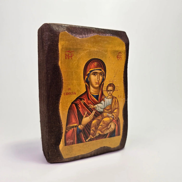 Mother of God Byzantine Icon – Handcrafted in Greece, Mount Athos St Mina Monastery