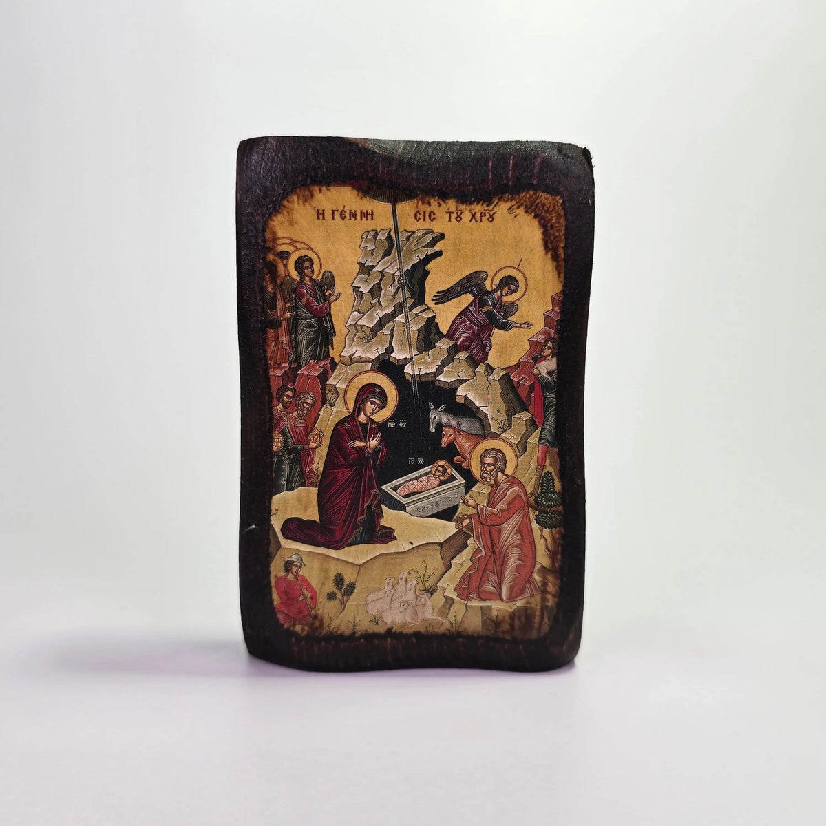 Nativity of Christ Byzantine Icon – Made in Greece Sacred Icon House