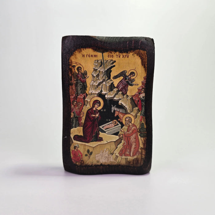 Nativity of Christ Byzantine Icon – Made in Greece Sacred Icon House