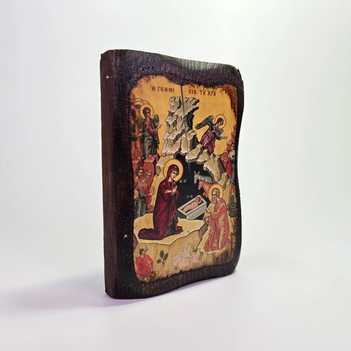 Nativity of Christ Byzantine Icon – Made in Greece Sacred Icon House