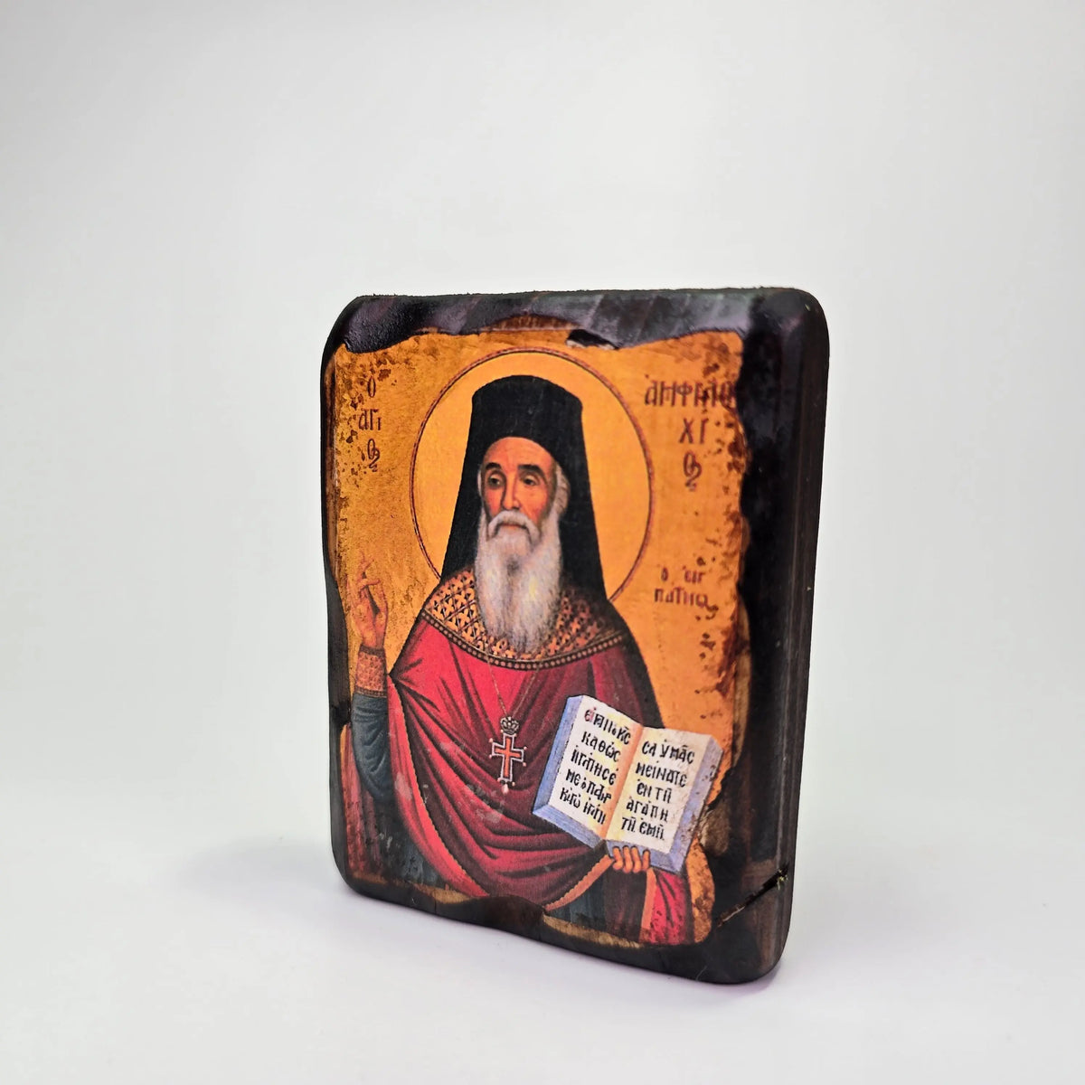 St. Amphilochios Byzantine Icon – Made in Greece Sacred Icon House