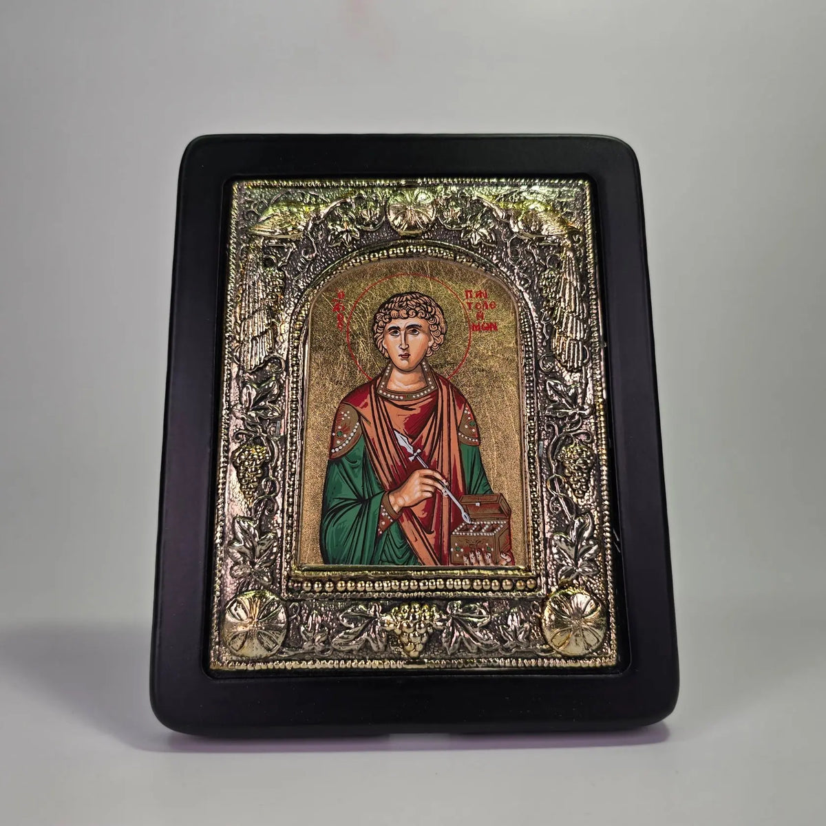 St. Panteleimon Byzantine Icon – Made in Greece Sacred Icon House