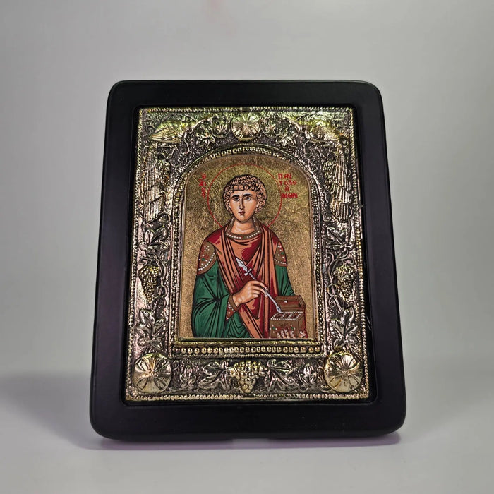 St. Panteleimon Byzantine Icon – Made in Greece Sacred Icon House
