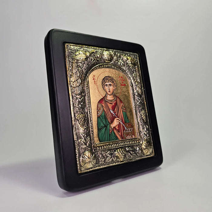 St. Panteleimon Byzantine Icon – Made in Greece Sacred Icon House