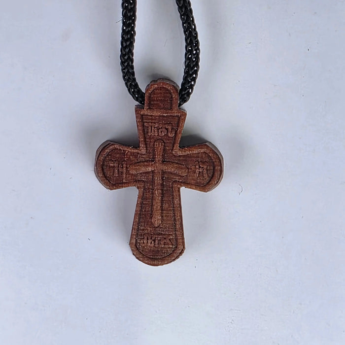 Cross Orthodox Wooden - Small with St. Nina Cross. 2.3 x 1.4 x 0.3 cm Georgia