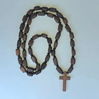 Orthodox Wooden Prayer Cross Necklace – Beaded (3 Variants) 3.5 X 2 cm Strikoudis