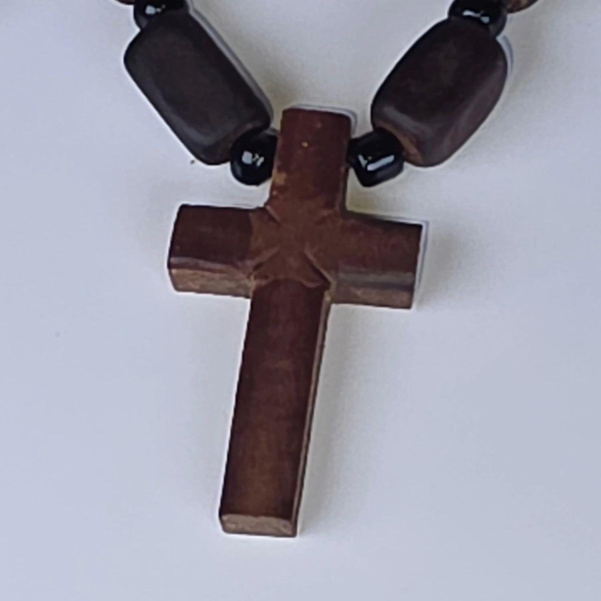 Orthodox Wooden Prayer Cross Necklace – Beaded (3 Variants) 3.5 X 2 cm Strikoudis