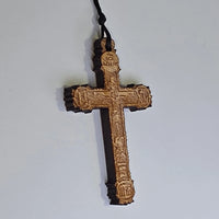 Cross Orthodox Wooden – Crucifixion (5.5 × 3.5 cm) Strikoudis