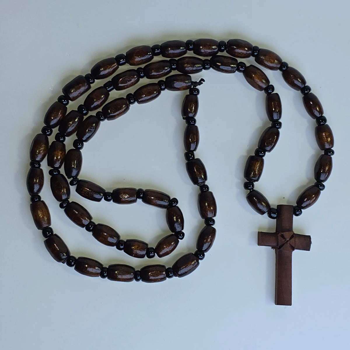 Cross Orthodox Wooden Round and Square Beaded 4 x 2.3 cm Alilo