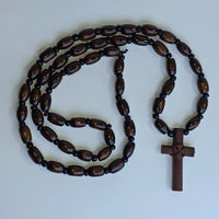Cross Orthodox Wooden Round and Square Beaded 4 x 2.3 cm Alilo