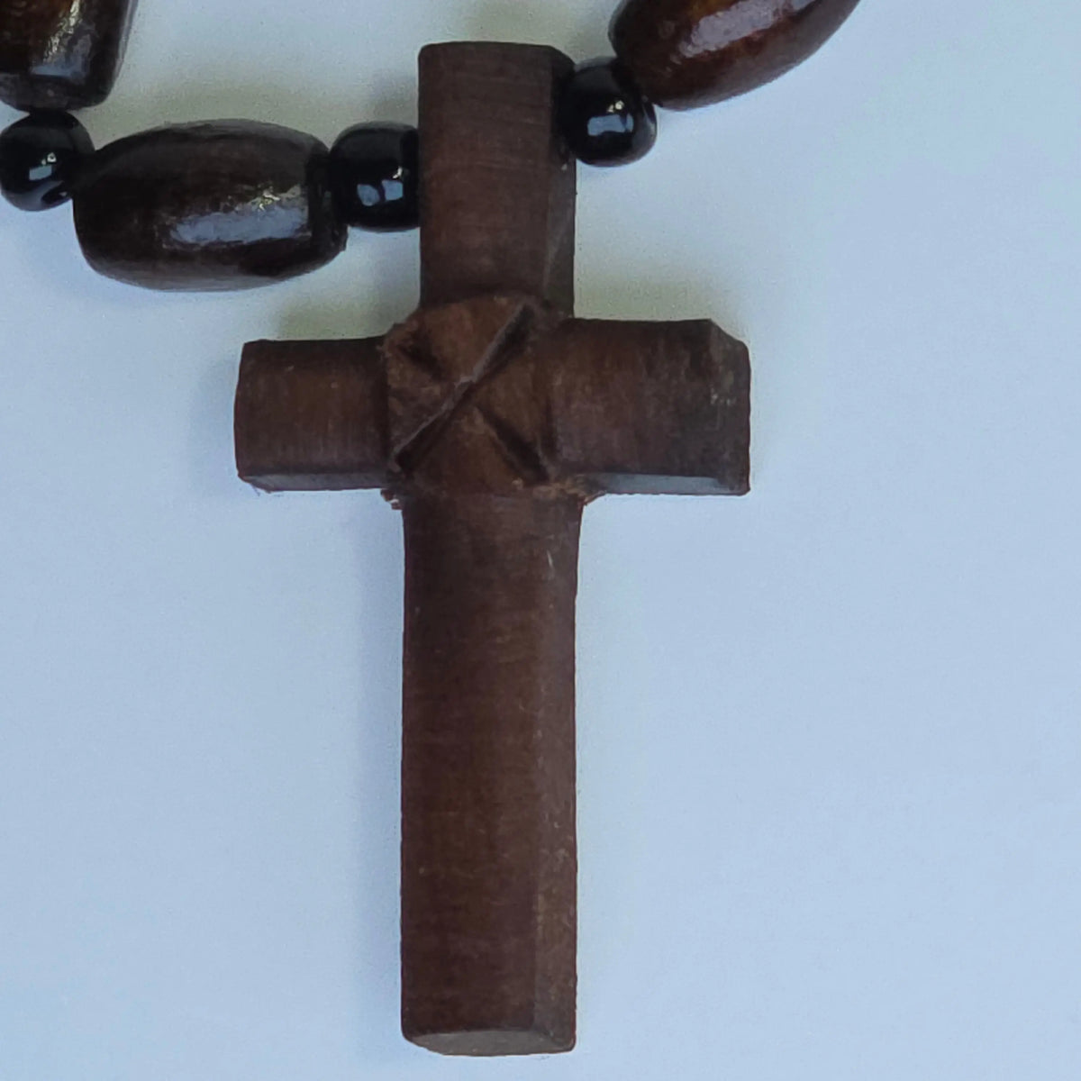 Cross Orthodox Wooden Round and Square Beaded 4 x 2.3 cm Alilo