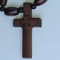 Cross Orthodox Wooden Round and Square Beaded 4 x 2.3 cm Alilo