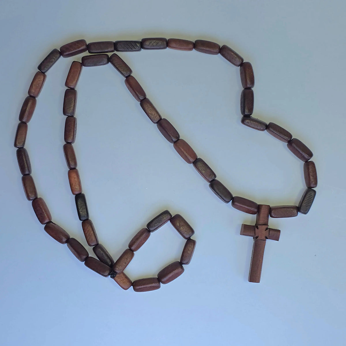 Cross Orthodox Wooden Round and Square Beaded 4 x 2.3 cm Alilo