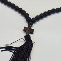 Orthodox Prayer Rope – 55 Beads with Wooden Cross & Tassel - Made on Mount Athos Mount Athos