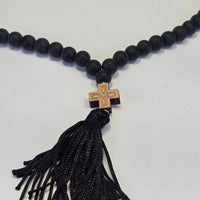 Orthodox Prayer Rope – 55 Beads with Wooden Cross & Tassel - Made on Mount Athos Mount Athos