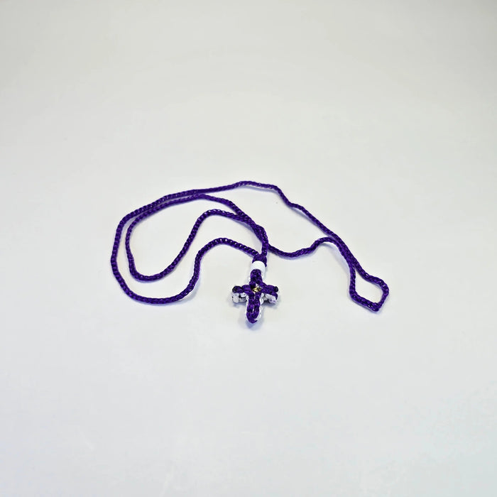 Orthodox Children’s Prayer Cross Necklace – Hand-Knotted (Multiple Colors) Sacred Icon House