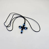 Orthodox Children’s Prayer Cross Necklace – Hand-Knotted (Blue or Pink) Sacred Icon House
