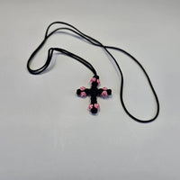 Orthodox Children’s Prayer Cross Necklace – Hand-Knotted (Blue or Pink) Sacred Icon House