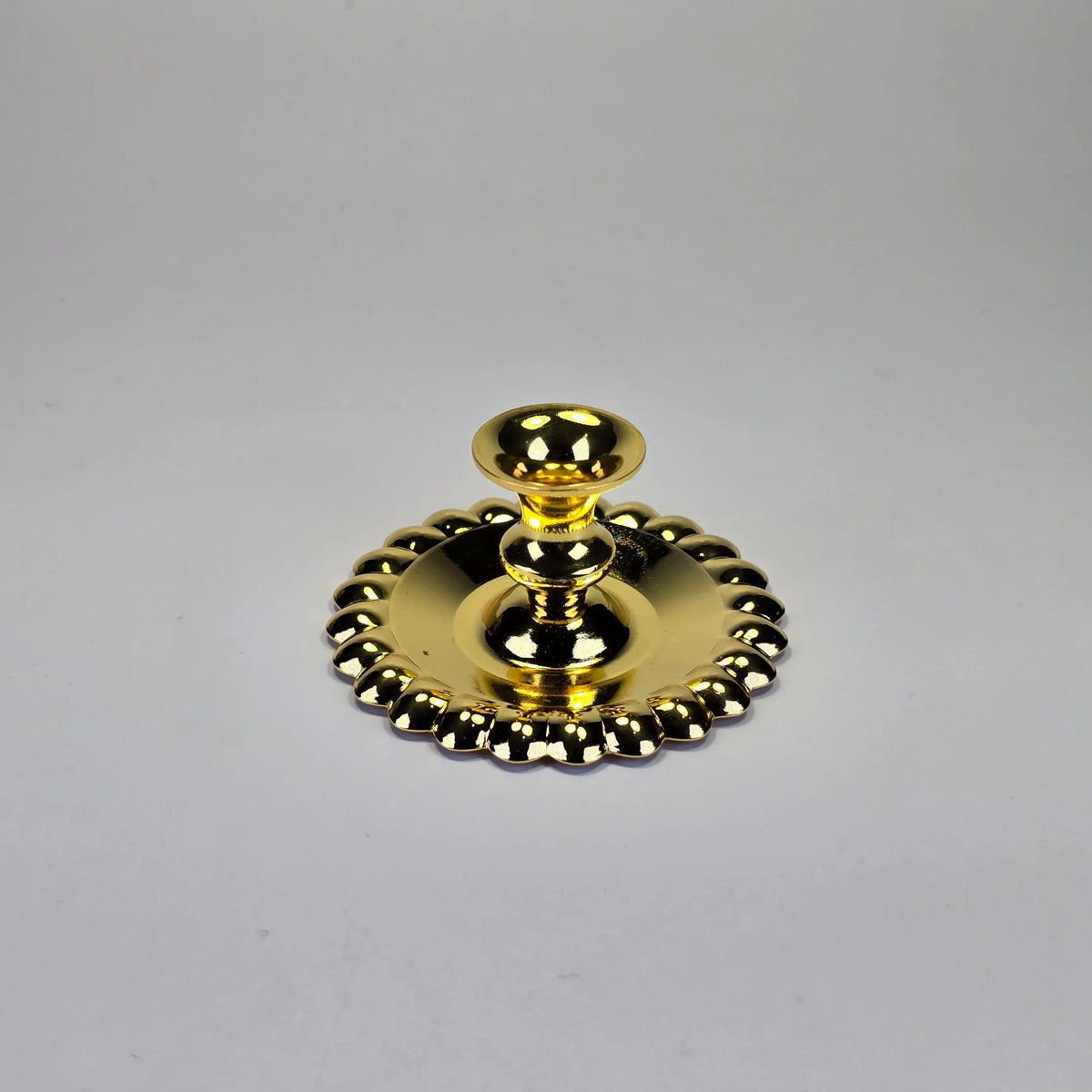 Gold-Tone Orthodox Candle Holder – With or Without Handle Sacred Icon House