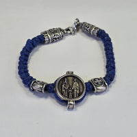 Orthodox Prayer Bracelet with Icon Medallion – Black or Blue Cord (Two Variants) Sacred Icon House
