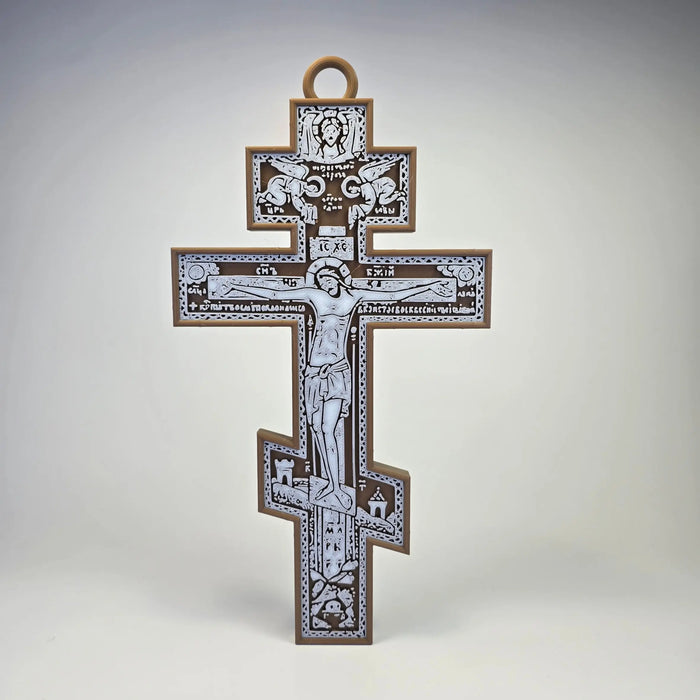 Orthodox Crucifix – Traditional Eastern Christian Cross with Iconographic Detail Sacred Icon House