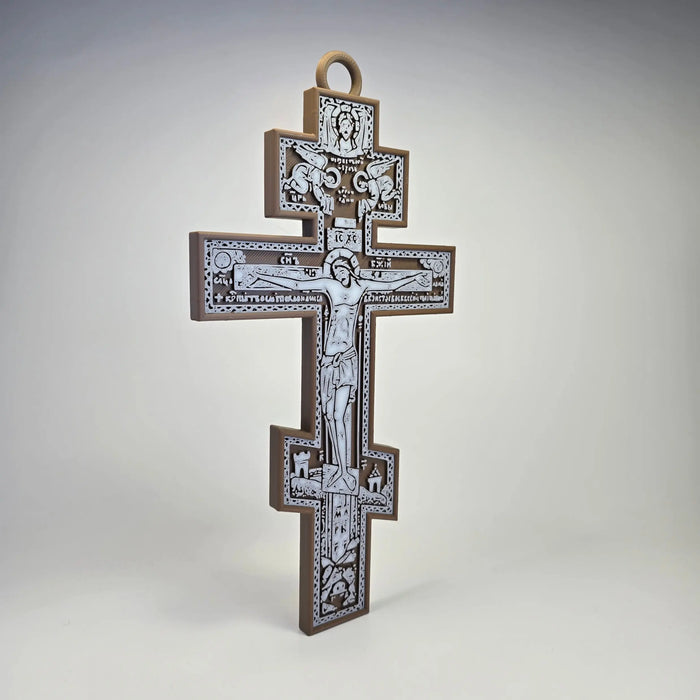 Orthodox Crucifix – Traditional Eastern Christian Cross with Iconographic Detail Sacred Icon House
