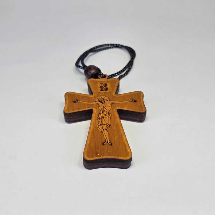 Orthodox Wooden Cross – Home & Car Hanging Crucifix Sacred Icon House