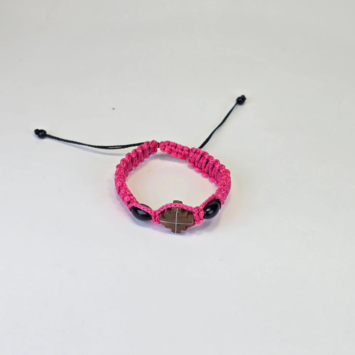 Orthodox Handwoven Bracelet with Wooden Cross – Adjustable (3 Color Variants) Sacred Icon House