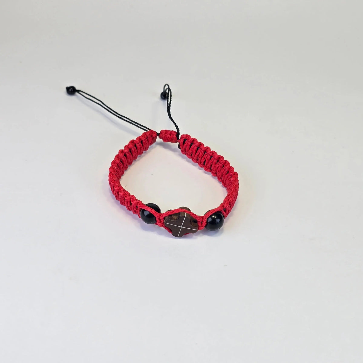Orthodox Handwoven Bracelet with Wooden Cross – Adjustable (3 Color Variants) Sacred Icon House