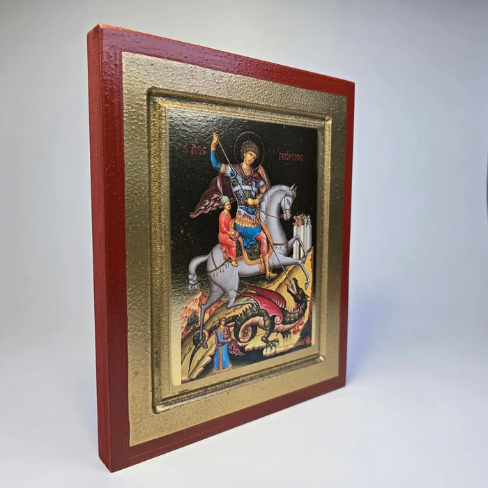 Orthodox Icon of Saint George the Victorious – Icon (19.5 × 16 cm) Sacred Icon House