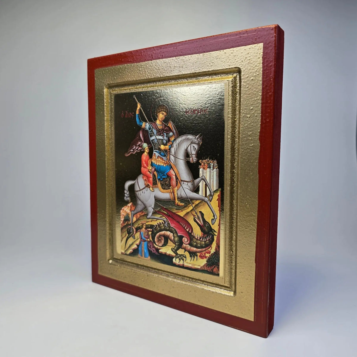 Orthodox Icon of Saint George the Victorious – Icon (19.5 × 16 cm) Sacred Icon House