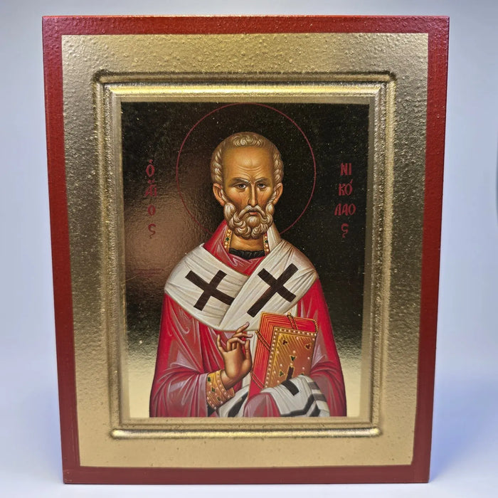 Orthodox Icon of Saint Nicholas the Wonderworker (Classic Style) – Icon (19.5 × 16 cm) Sacred Icon House