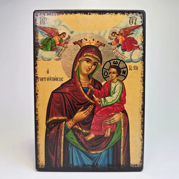 Mother of God “Gorgoepikoos” Orthodox Icon – 15 x 10 cm Church Icon House