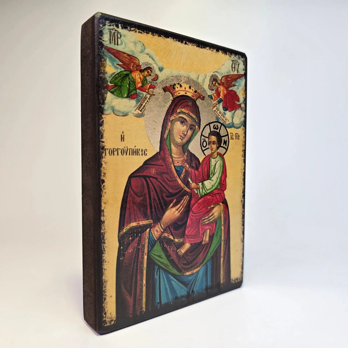 Mother of God “Gorgoepikoos” Orthodox Icon – 15 x 10 cm Church Icon House