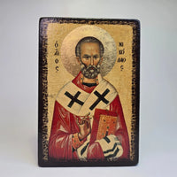 St. Nicholas the Wonderworker Orthodox Icon – 15 × 10 cm Church Icon House