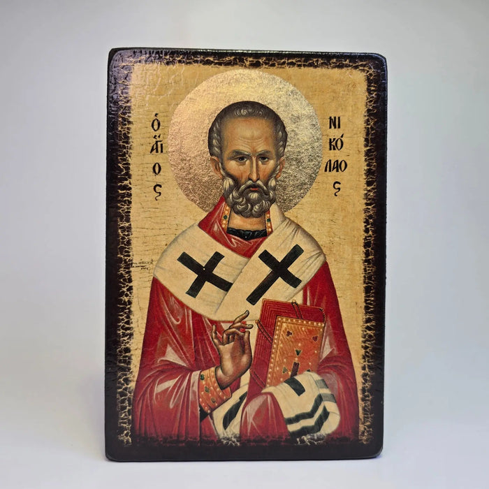 St. Nicholas the Wonderworker Orthodox Icon – 15 × 10 cm Church Icon House