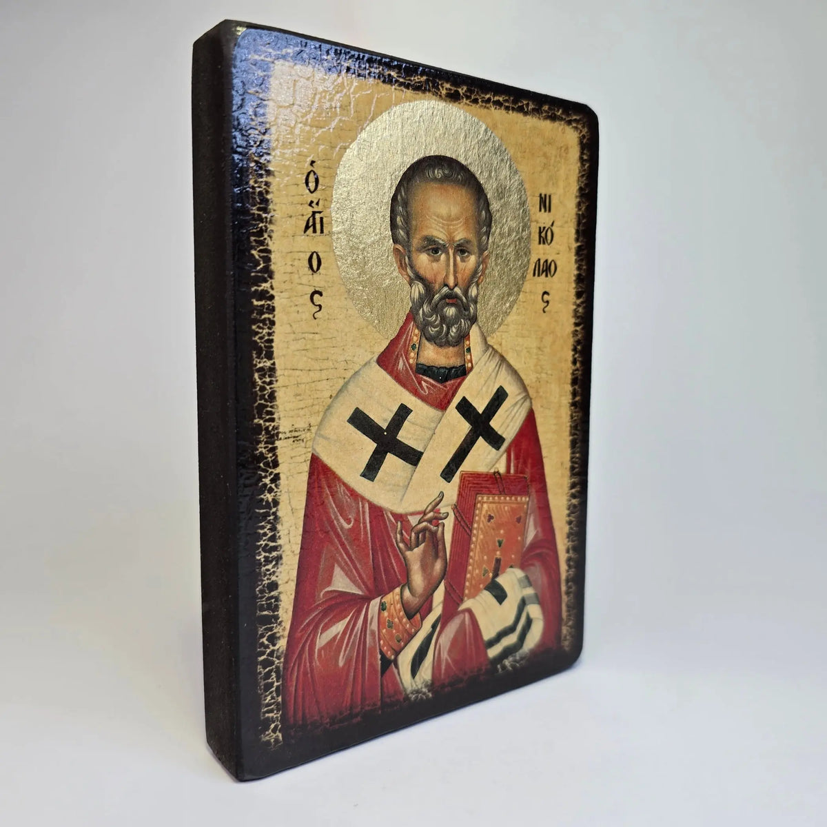 St. Nicholas the Wonderworker Orthodox Icon – 15 × 10 cm Church Icon House