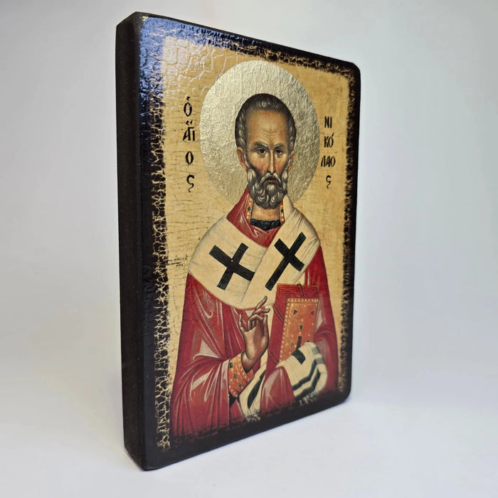 St. Nicholas the Wonderworker Orthodox Icon – 15 × 10 cm Church Icon House